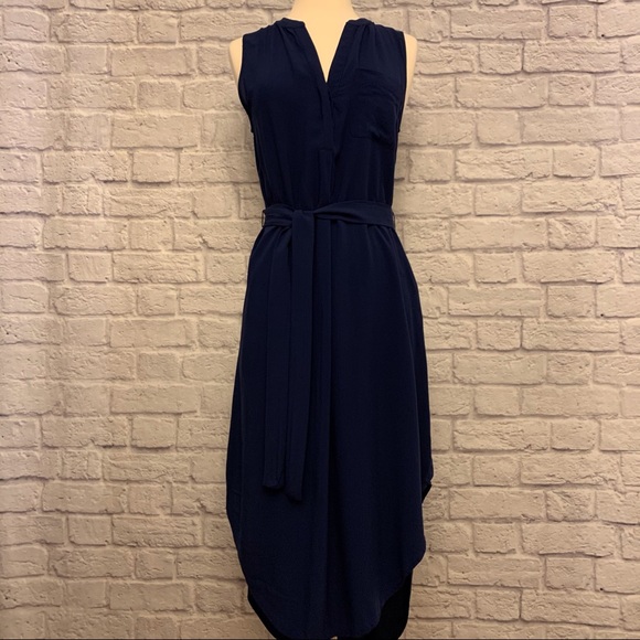 a.n.a. Sleeveless Henley Hi-Low Dress - Picture 2 of 14